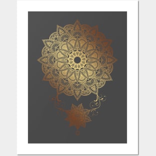 Mandala - Golden drop Posters and Art